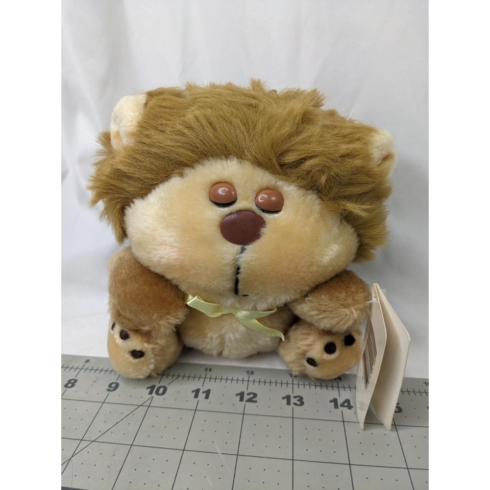 Mighty Star Blushers Lion Plush 7 Inch Brown Vintage Stuffed Animal Toy